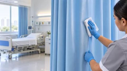 cortina hospitalar pode acumular bacterias entenda os cuidados com limpeza e troca